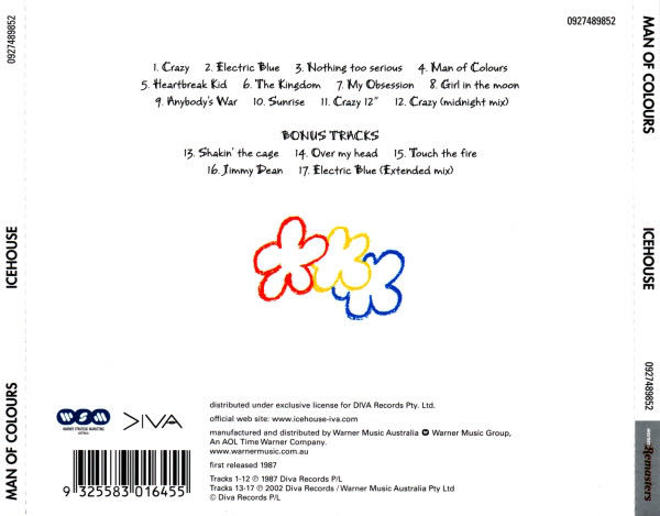Man of Colours (2002 Diva Records reissue with bonus tracks) - Icehouse (CD) music collectible [Barcode 9325583016455] - Main Image 3