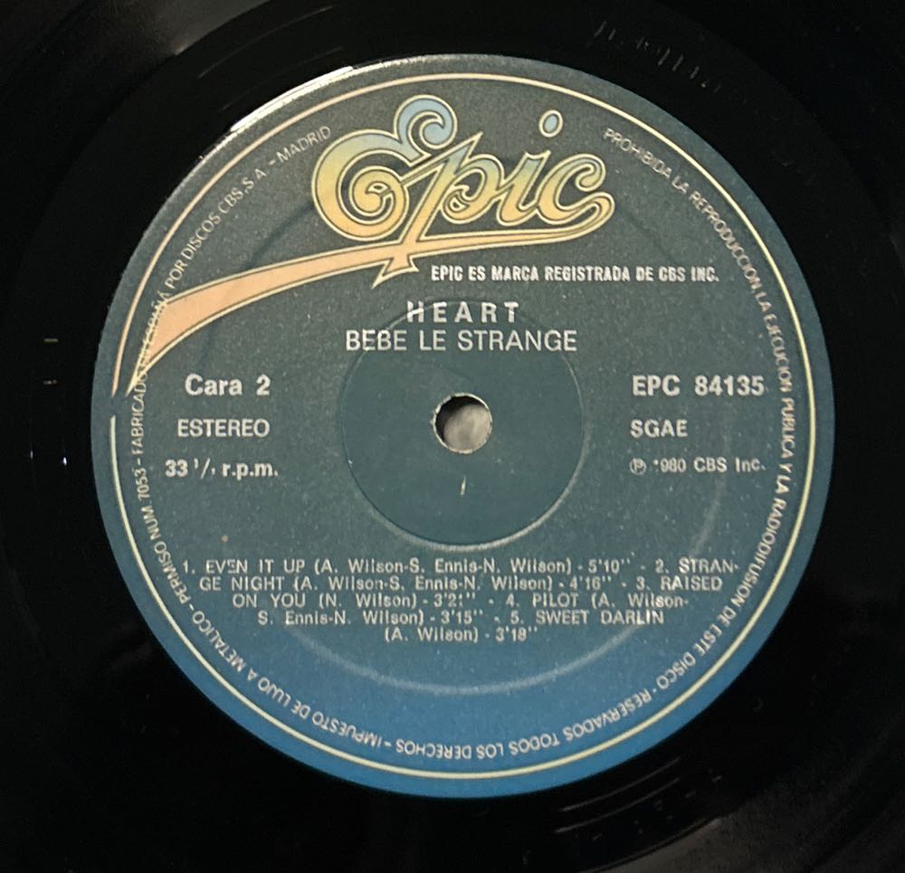 Bebe Le Strange - Heart (12”) music collectible [Barcode 1077674637114] - Main Image 4