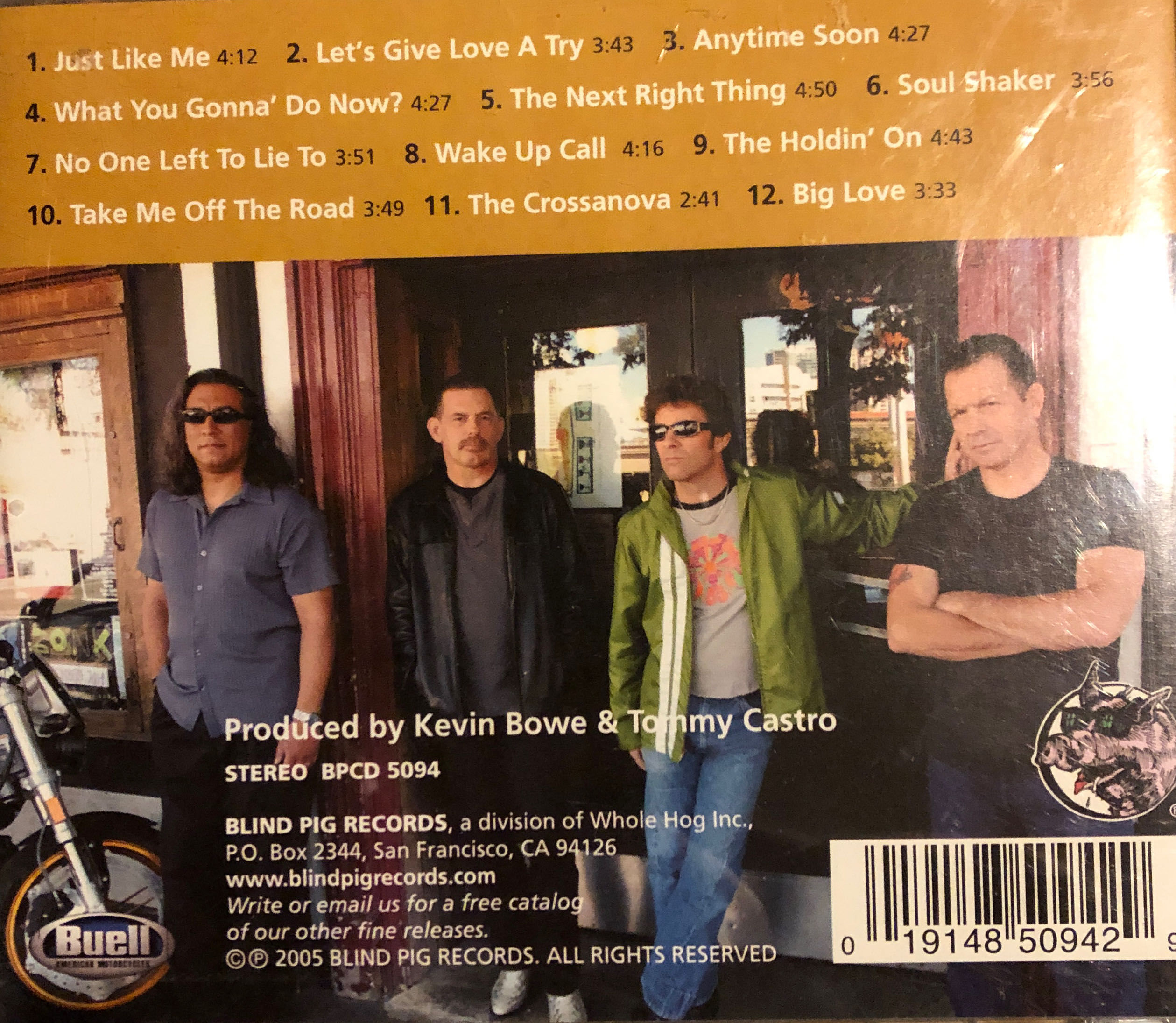 Soul Shaker (WMA) - Castro, Tommy (CD) music collectible [Barcode 019148509429] - Main Image 2