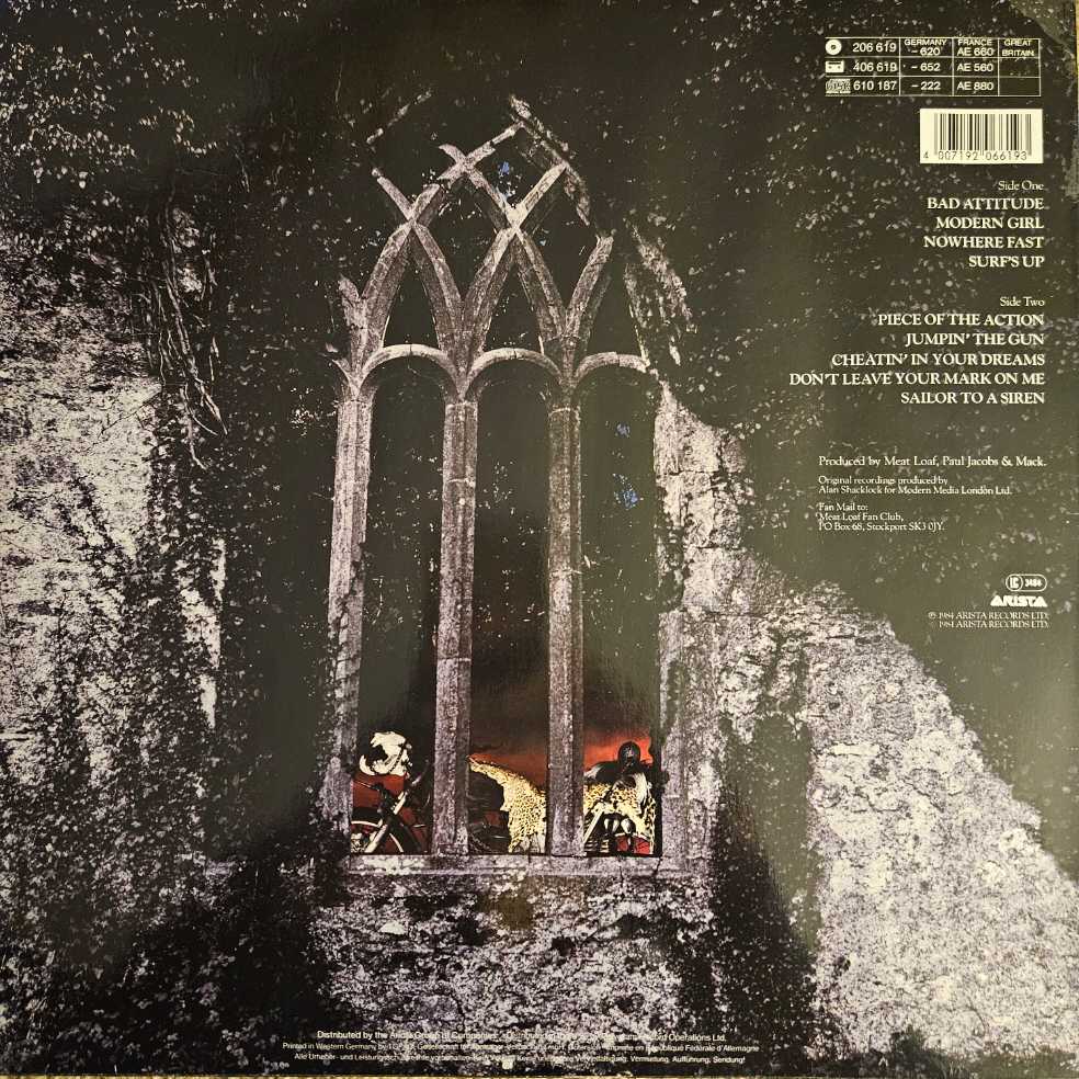 Bad Attitude - Meat Loaf (12”) music collectible [Barcode 4007192066193] - Main Image 2