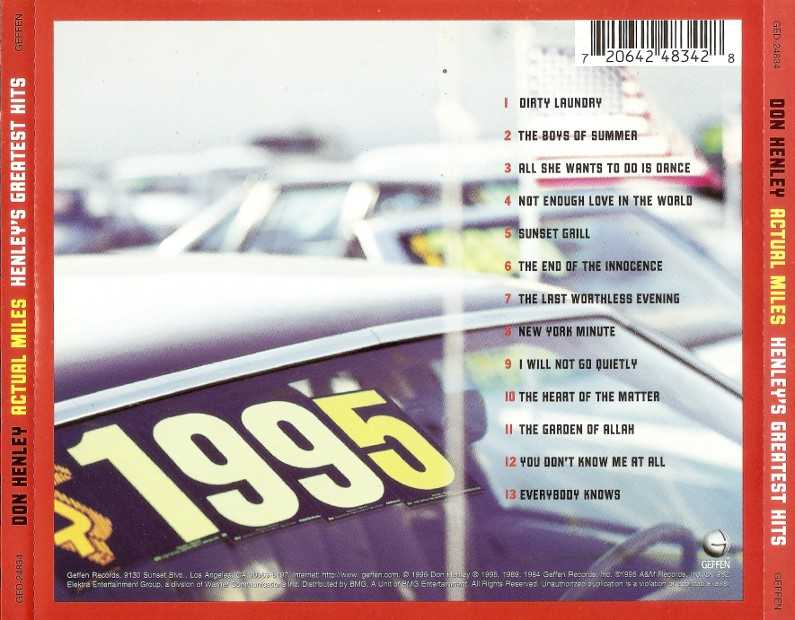 Actual Miles - Henley, Don (ALAC - 73) music collectible [Barcode 2064248342] - Main Image 4