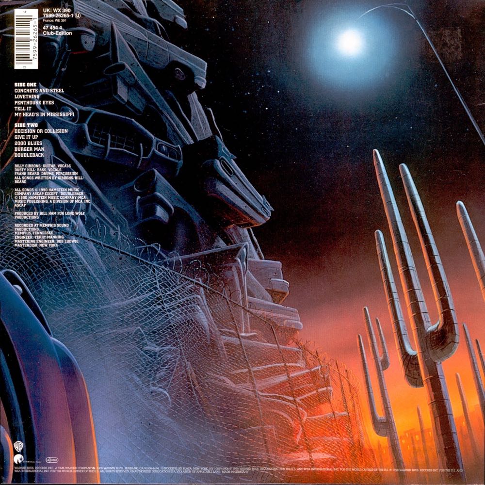 Recycler - ZZ Top (12” - 39.48) music collectible [Barcode 075992626514] - Main Image 4