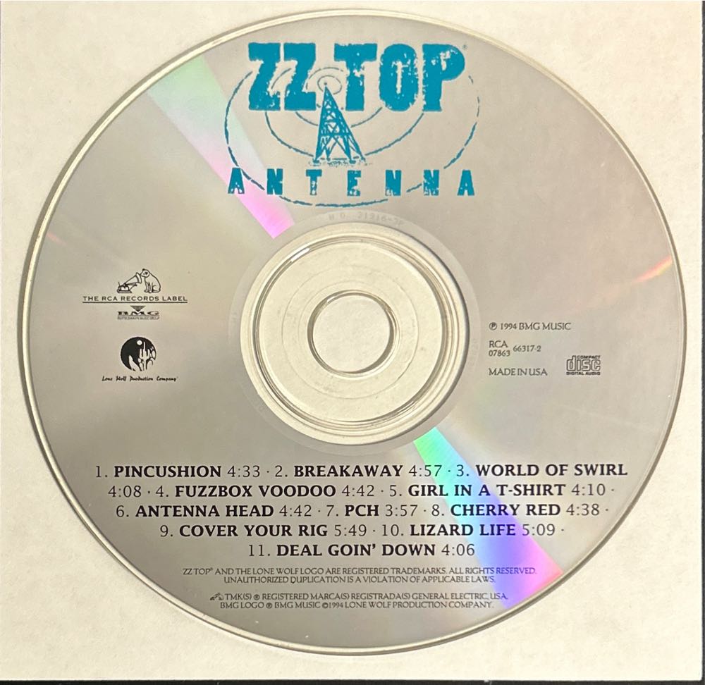 Antenna - ZZ Top (CD - 51) music collectible [Barcode 078636631721] - Main Image 4