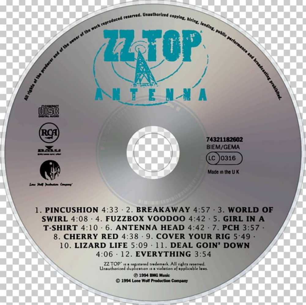 Antenna - ZZ Top (CD - 5445) music collectible [Barcode 743211826020] - Main Image 3
