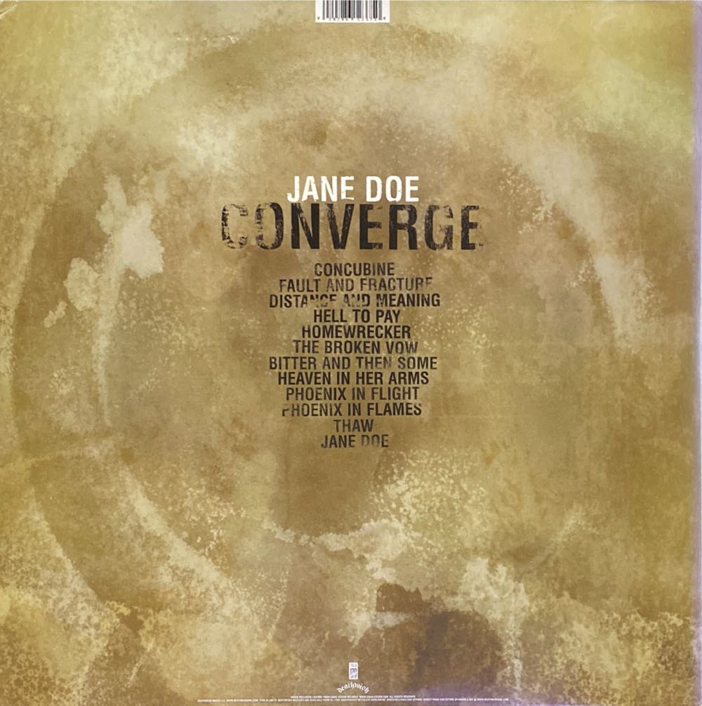 Jane Doe - Converge (12”) music collectible [Barcode 020286123750] - Main Image 2