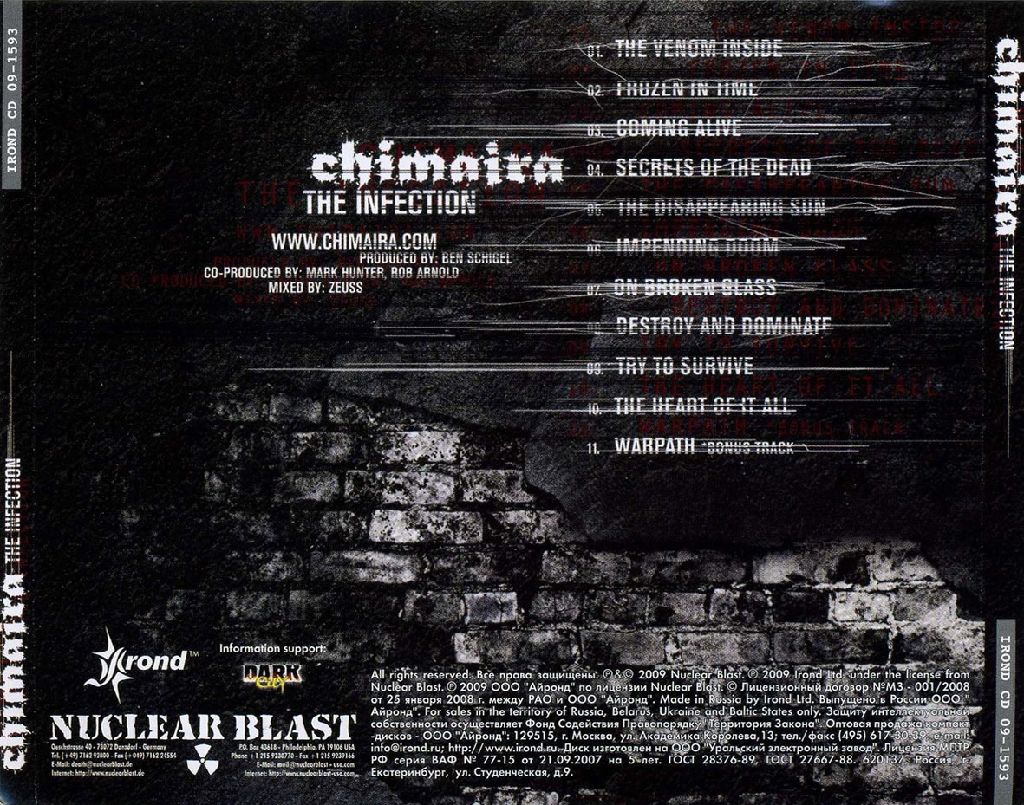 The Infection - Chimaira (CD) music collectible - Main Image 2