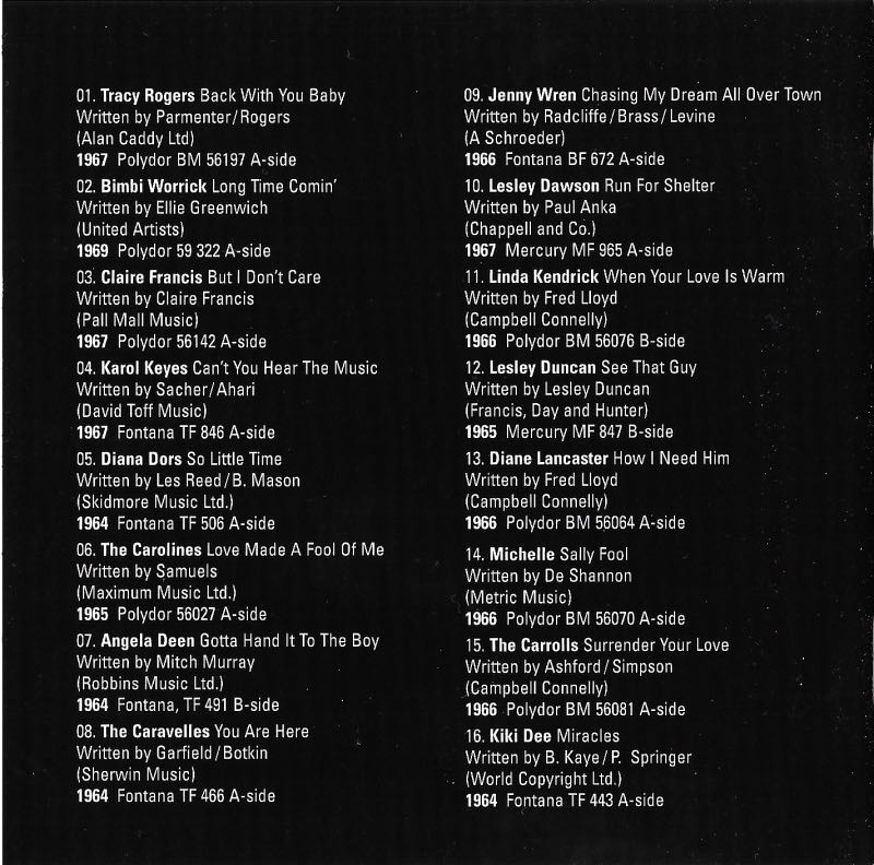 The Girls Are At It Again (UK Beat Girls 1964-1969) - Various Artists (CD) music collectible [Barcode 602498410943] - Main Image 3
