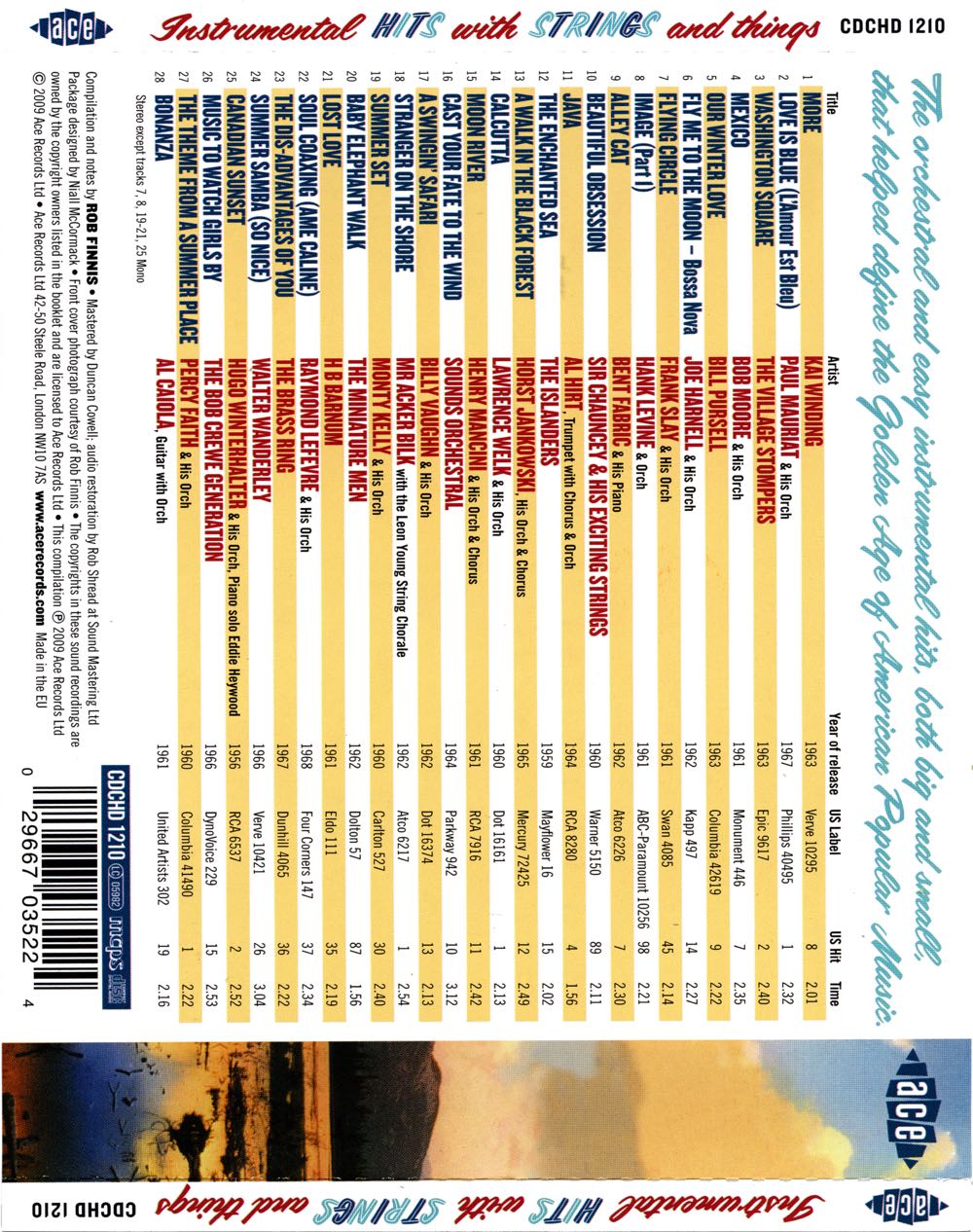 Hits With Strings And Things - Golden Age Of American Popular Music - Various Artists - Ace UK (CD) music collectible [Barcode 029667035224] - Main Image 2