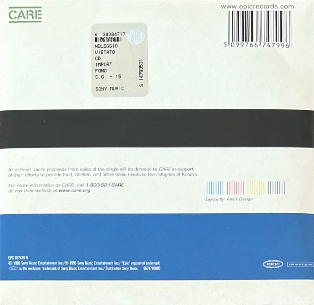 Last Kiss - Pearl Jam (CD) music collectible [Barcode 5099766747996] - Main Image 2