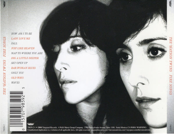 Fire Songs - The Watson Twins (CD) music collectible [Barcode 015707985925] - Main Image 2