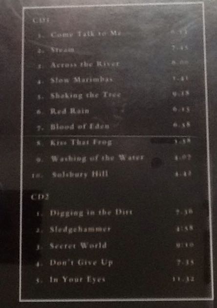 Secret World Live - Peter Gabriel (CD - 100) music collectible [Barcode 720642472224] - Main Image 2