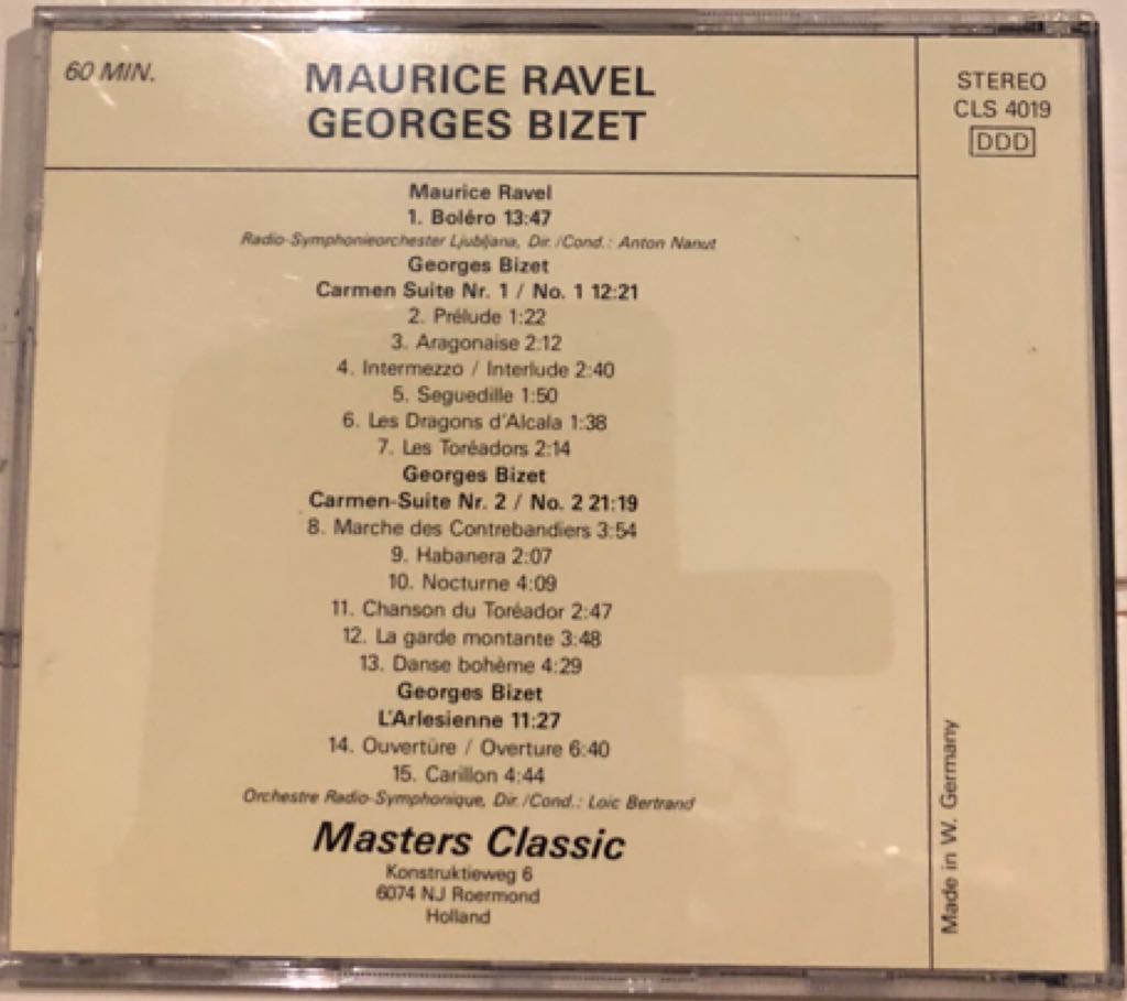 Bolero - Ravel (CD) music collectible [Barcode 602438009725] - Main Image 2