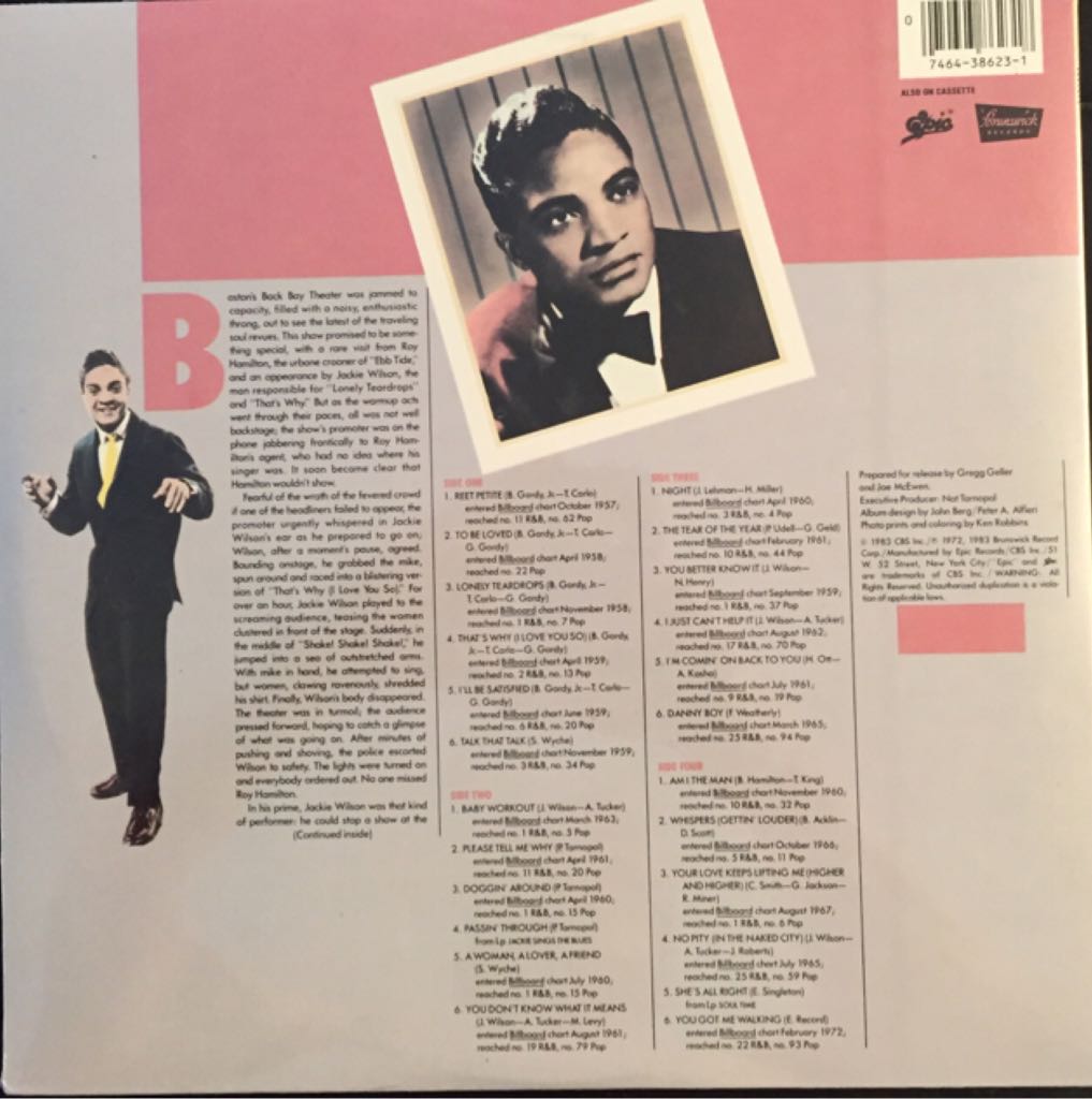 The Jackie Wilson Story - Wilson, Jackie (12”) music collectible [Barcode 074643862318] - Main Image 2