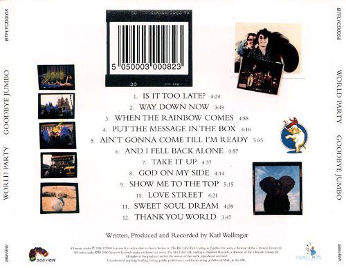 Goodbye Jumbo - World Party (CD) music collectible [Barcode 859523001021] - Main Image 2