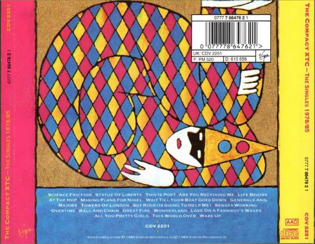 The Compact XTC - The Singles 1978 - 85 - XTC (CD) music collectible [Barcode 077778647621] - Main Image 2