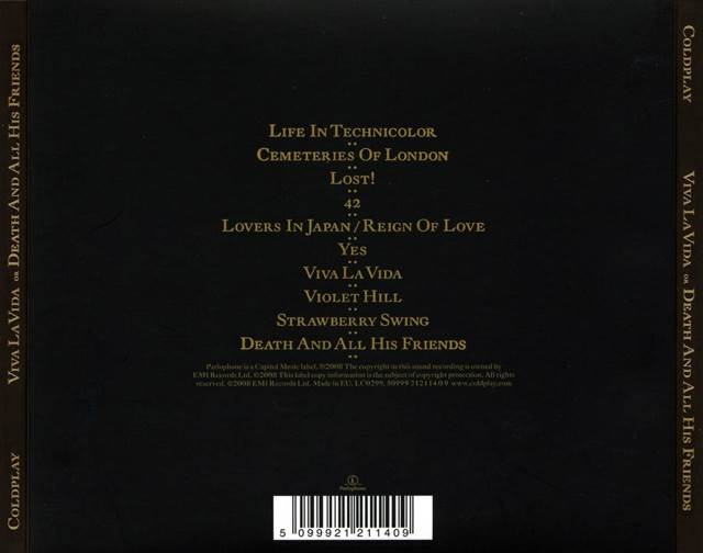 Viva la Vida or Death and All His Friends - Coldplay (CD - 46) music collectible [Barcode 5099921767708] - Main Image 2