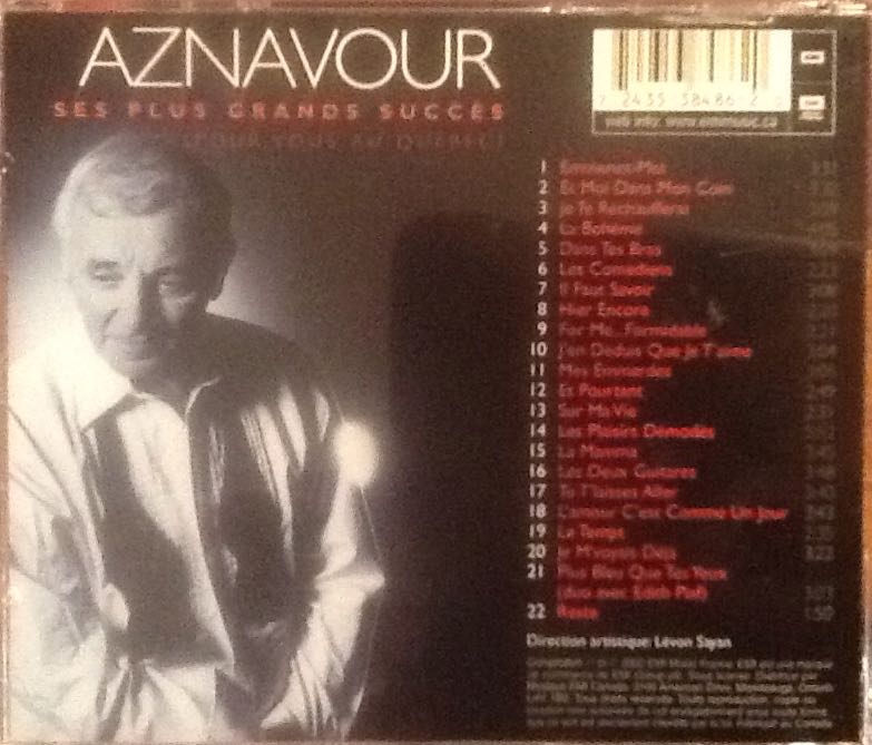 Ses Plus Grandes Succes - AznavourCharles - Charles Aznavour (CD) music collectible [Barcode 724353848620] - Main Image 2