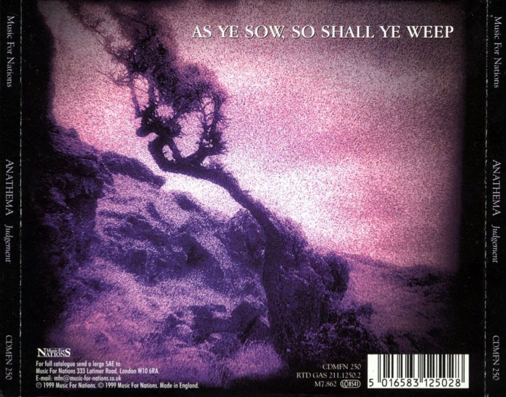 Judgement - Anathema (CD) music collectible [Barcode 828768285329] - Main Image 2