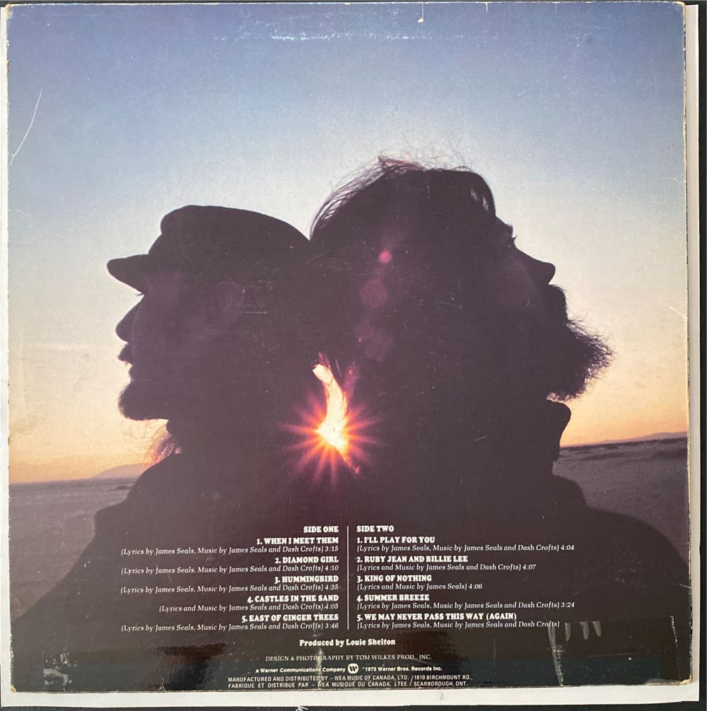 Seals and Crofts Greatest Hits - Seals and Crofts (12”) music collectible [Barcode 07599273322] - Main Image 2