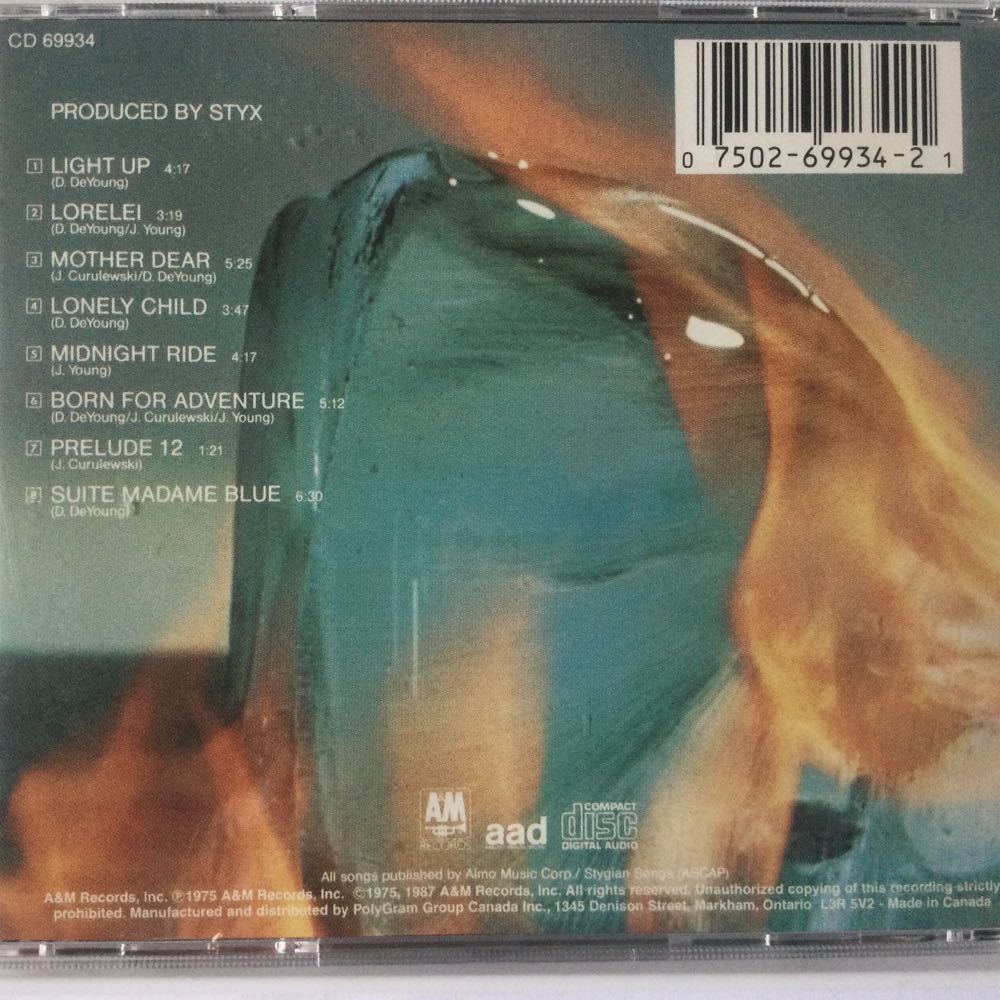 Equinox - Styx (CD - 3432) music collectible [Barcode 075026993421] - Main Image 2