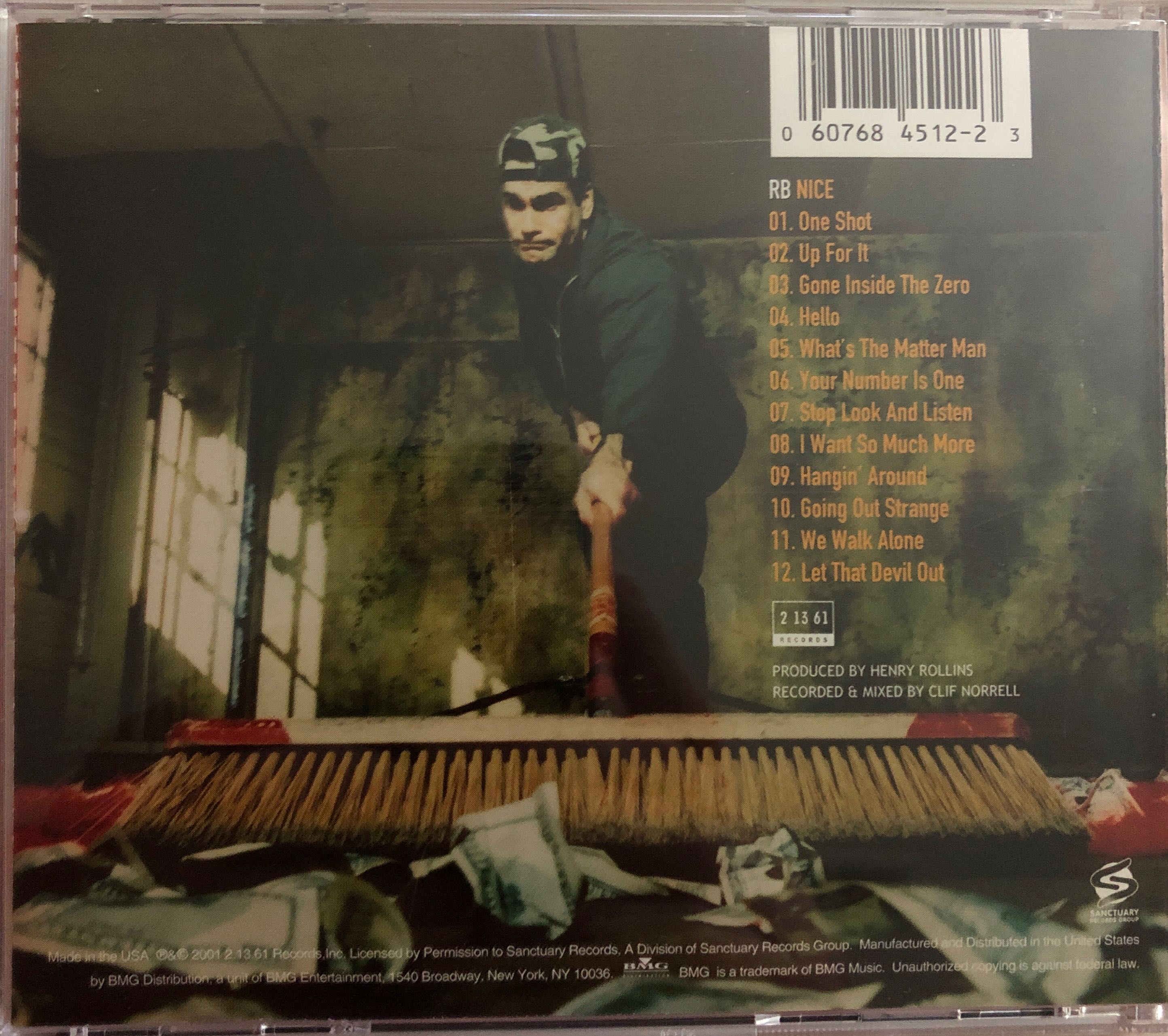 Nice - Rollins Band (CD - 45) music collectible [Barcode 060768451223] - Main Image 2