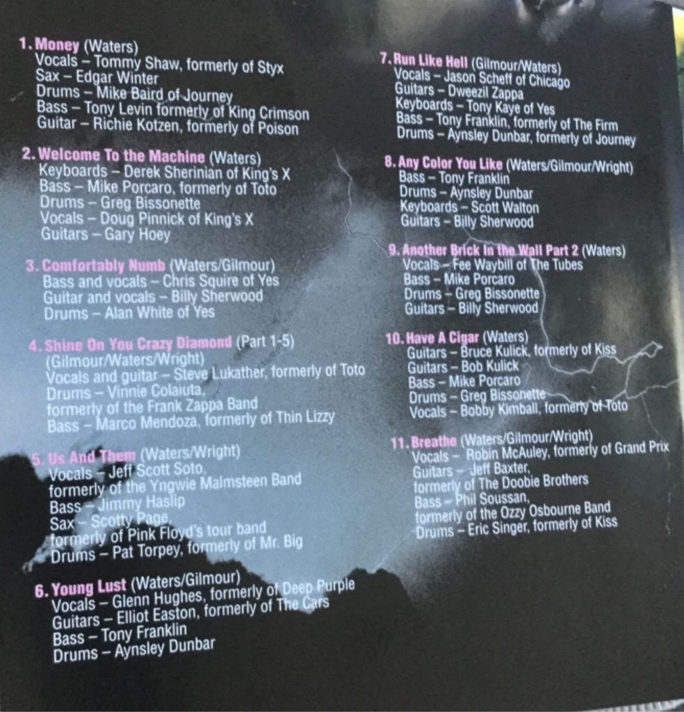 Top Musicians Play Pink Floyd - Various (CD) music collectible [Barcode 5021364951925] - Main Image 2