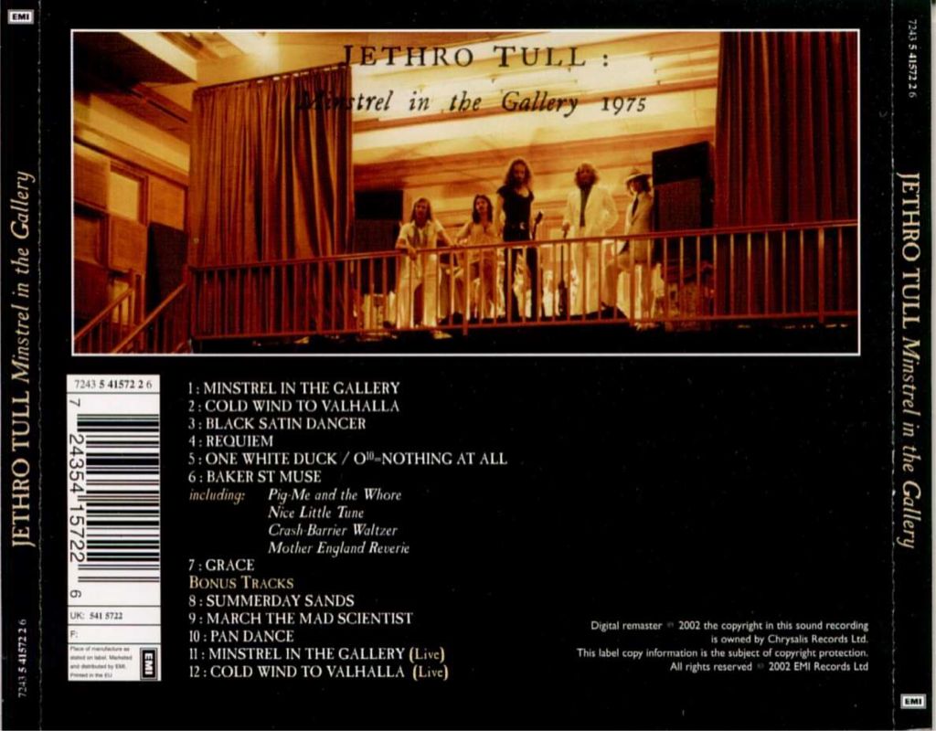 Minstrel In The Gallery  - Jethro Tull (CD) music collectible - Main Image 2