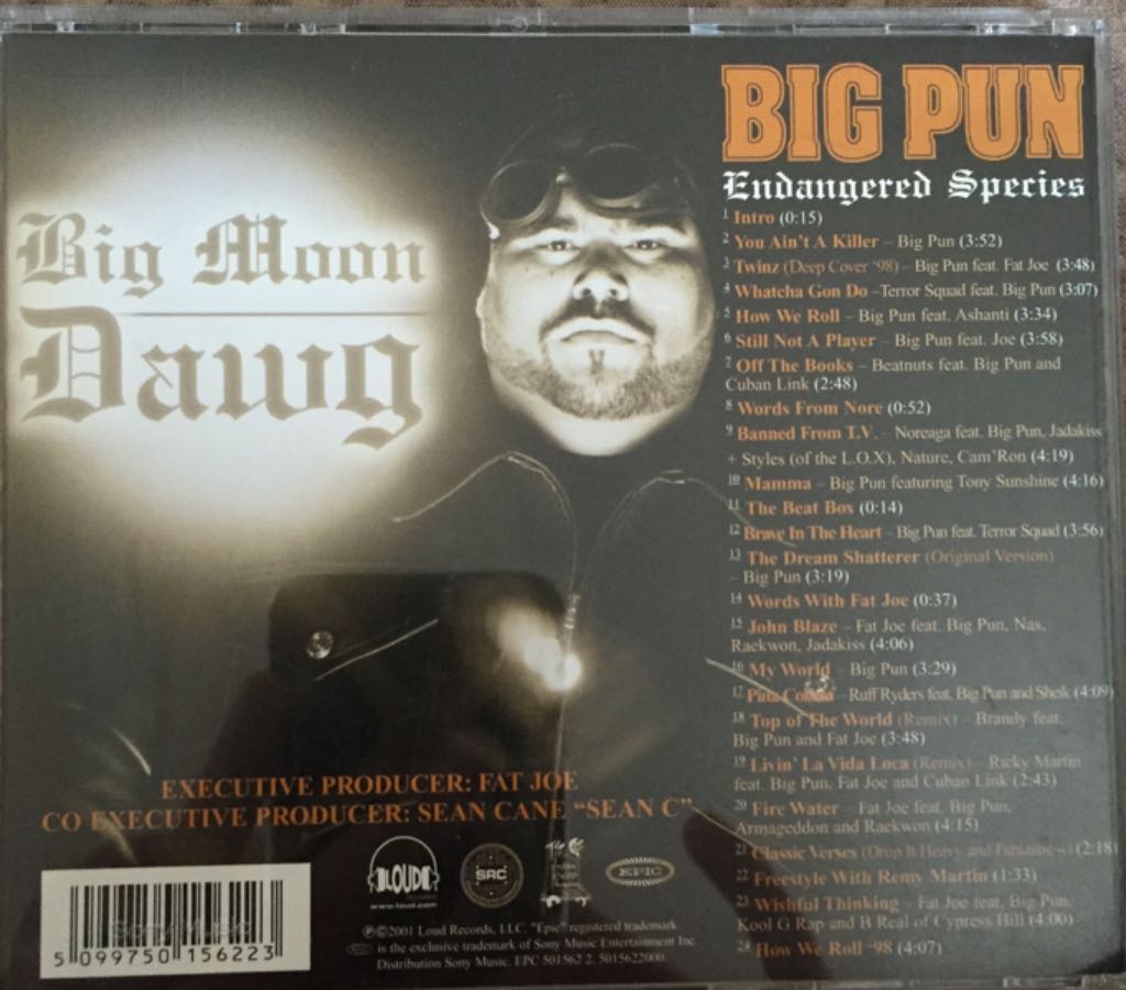 Endangered Species - Big Pun (CD) music collectible [Barcode 5099750156223] - Main Image 2
