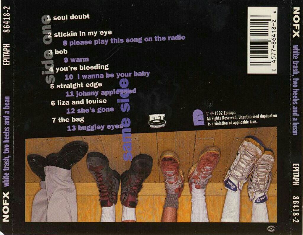 White Trash Two Heebs And A Bean - Nofx (CD) music collectible [Barcode 045778641826] - Main Image 2