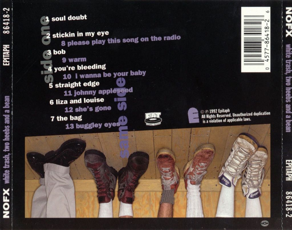 White Trash Two Heebs And A Bean - Nofx (CD - 32) music collectible [Barcode 8714092641820] - Main Image 2