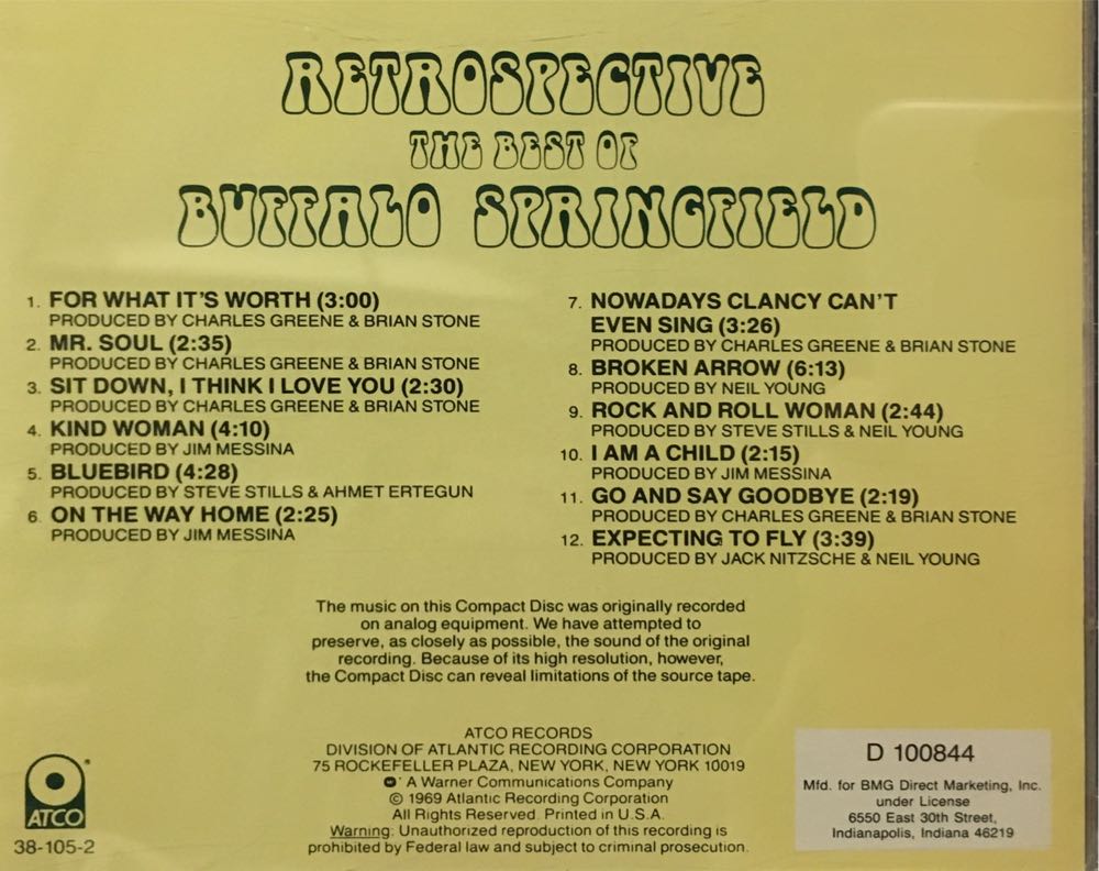 Retrospective: The Best of Buffalo Springfield - Buffalo Springfield (12” - 40) music collectible - Main Image 3