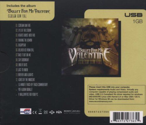 Scream Aim Fire - Bullet For My Valentine (CD - 69) music collectible [Barcode 886972139326] - Main Image 2