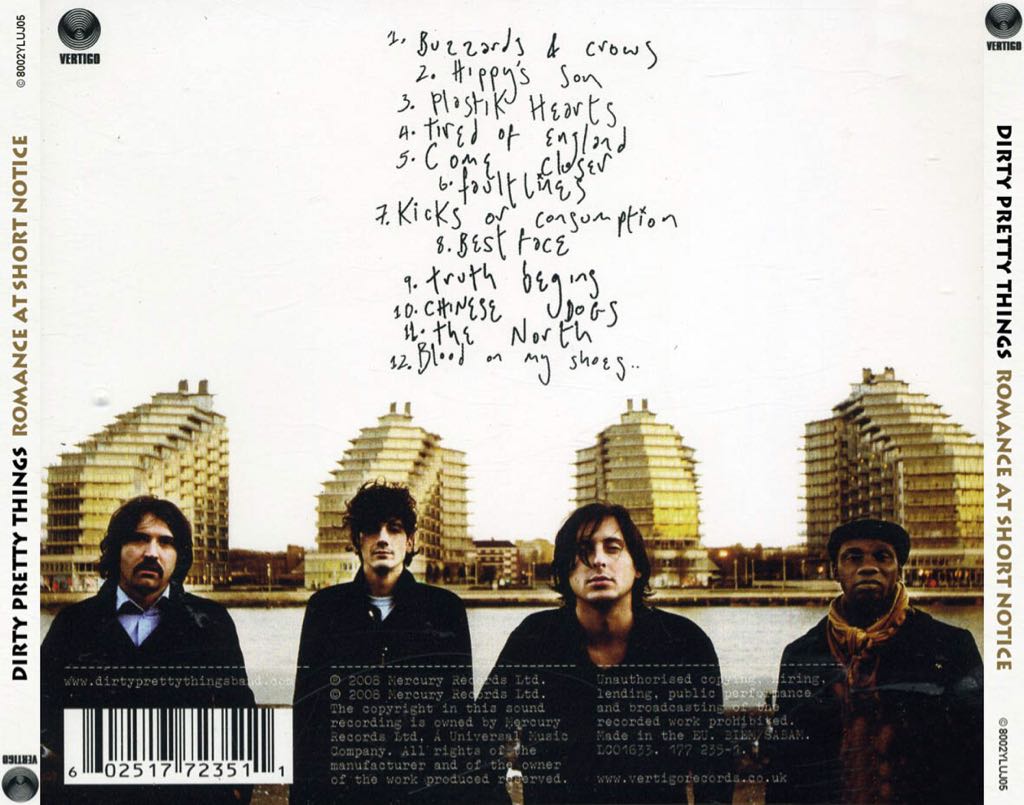Romance At Short Notice - Dirty Pretty Things (CD) music collectible [Barcode 602517723511] - Main Image 2