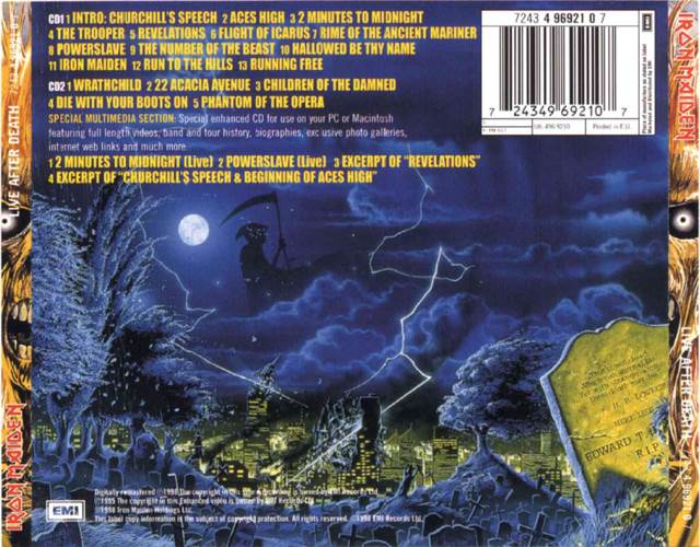 Live After Death - 033 - Iron Maiden (CD - 9877) music collectible [Barcode 724349692107] - Main Image 2