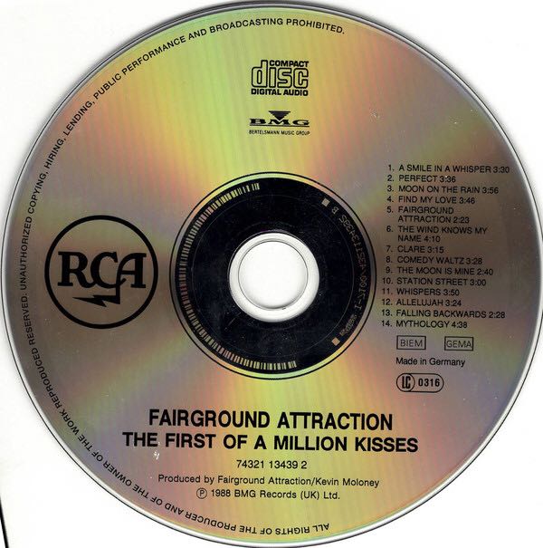 The First Of A Million Kisses - Fairground Attraction (CD - 48) music collectible [Barcode 743211343923] - Main Image 4