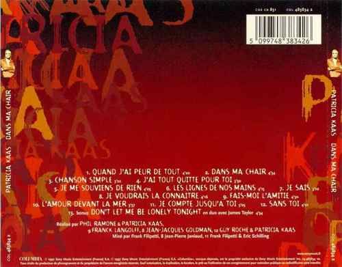 Dans Ma Chair - Patricia Kaas (CD) music collectible [Barcode 5099748383426] - Main Image 2