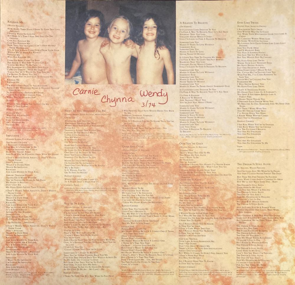 Wilson Phillips - Wilson Phillips (12” - 46) music collectible [Barcode 077779374519] - Main Image 4