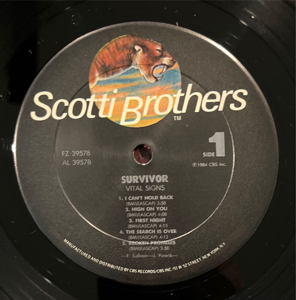 Vital Signs - Survivor (12”) music collectible - Main Image 3