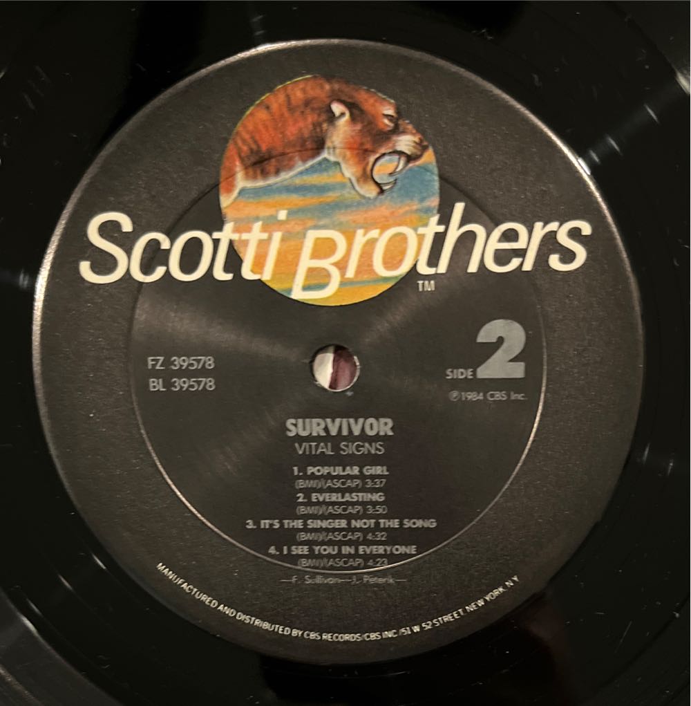 Vital Signs - Survivor (12”) music collectible - Main Image 4