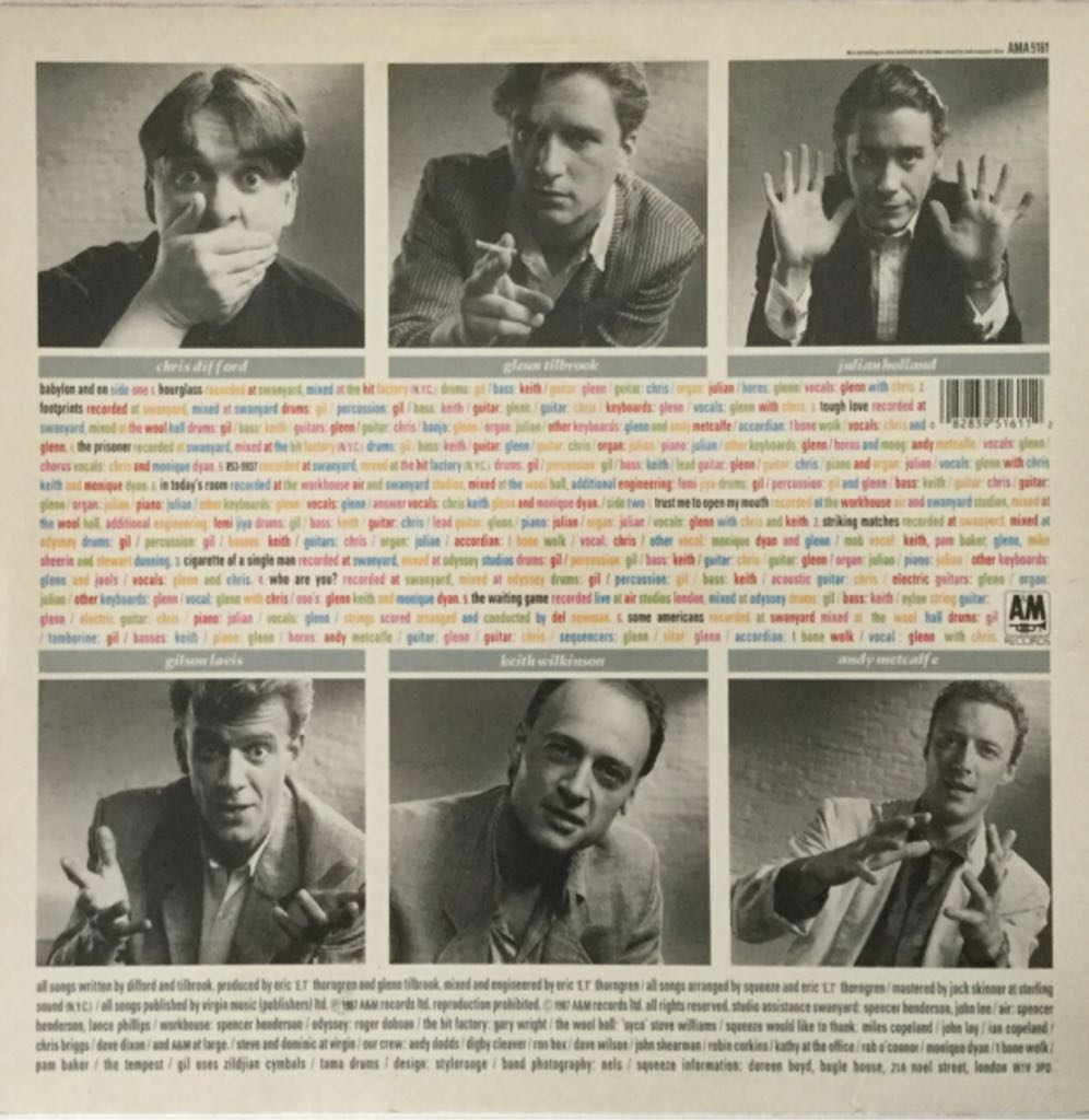 Babylon And On - Squeeze (12” - 42) music collectible [Barcode 082839516112] - Main Image 2