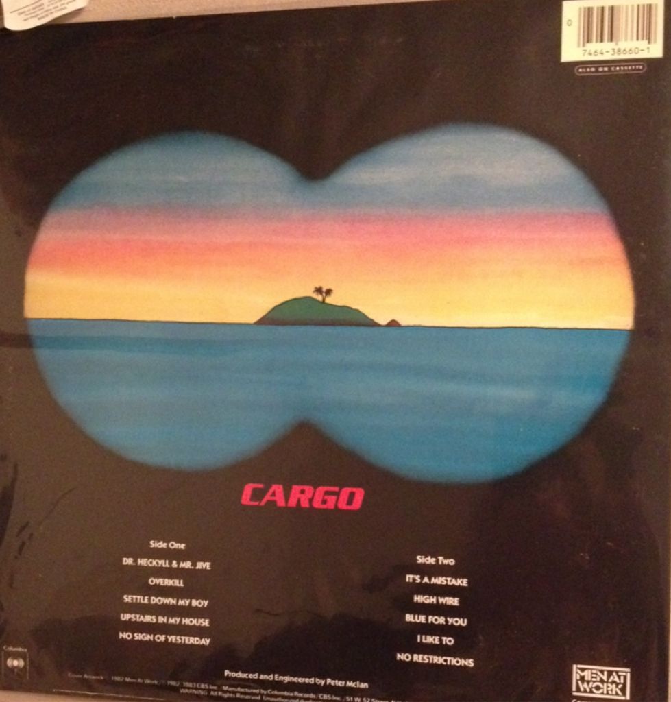 Cargo - Men At Work (12” - 42) music collectible [Barcode 074643866019] - Main Image 2