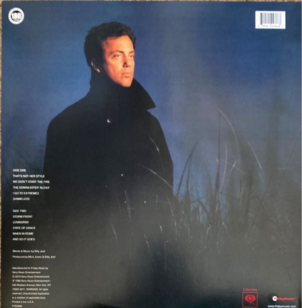 Storm Front - Billy Joel (12”) music collectible [Barcode 829421443667] - Main Image 2