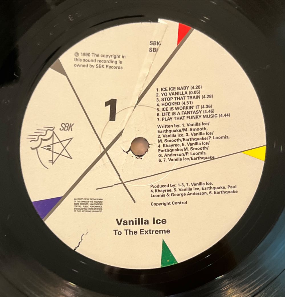 To the Extreme - Vanilla Ice (12”) music collectible - Main Image 3