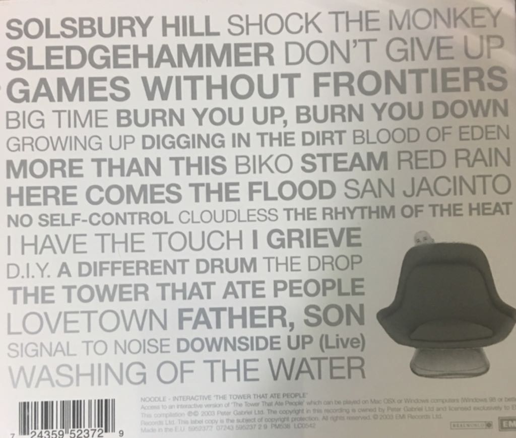 Hit - Peter Gabriel (CD) music collectible - Main Image 2