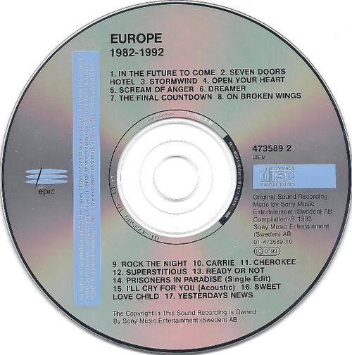 Europe 1982-1993 - Europe (CD - 76) music collectible [Barcode 5099747358920] - Main Image 4