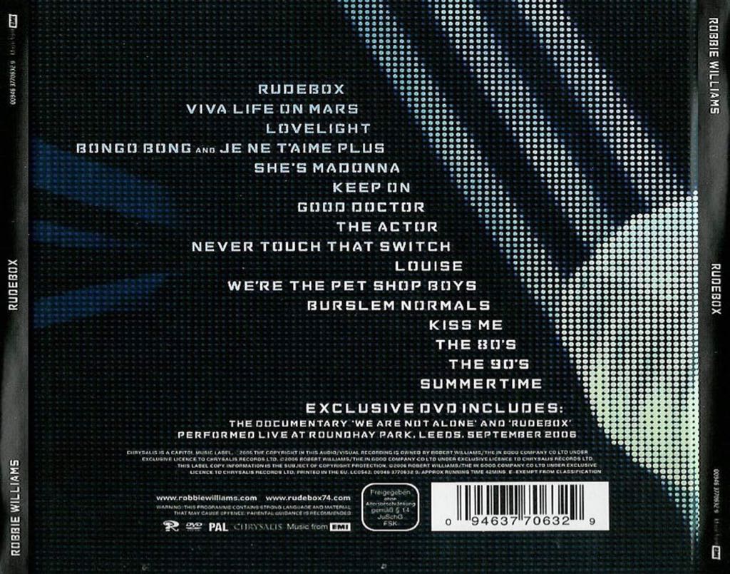 Rudebox - WILLIAMS Robbie (CD - 75) music collectible [Barcode 094637706329] - Main Image 2