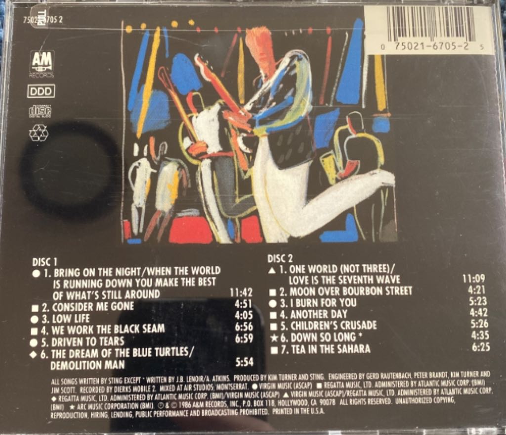 Bring on the Night - Sting (CD) music collectible - Main Image 2