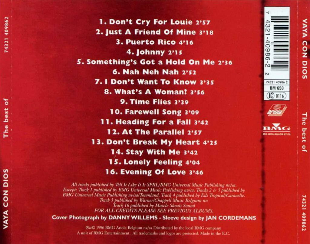 Best Of, The - Vaya Con Dios (CD) music collectible [Barcode 743216213825] - Main Image 2