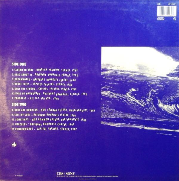 Scream in Blue-Live - Midnight Oil (CD) music collectible [Barcode 5099747145322] - Main Image 2
