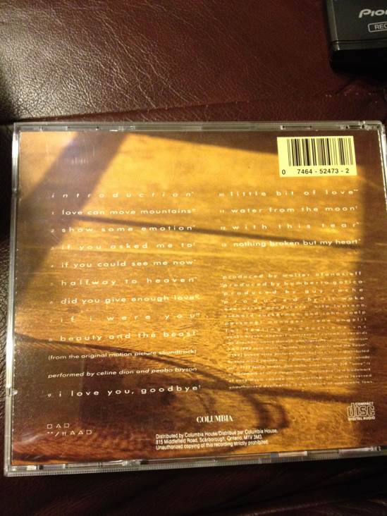 1992 - Celine Dion - Celine Dion (CD) music collectible [Barcode 36457328] - Main Image 2